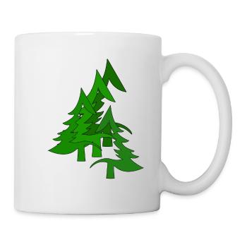 Fir forest, forest, fir trees - Mug - white - Right
