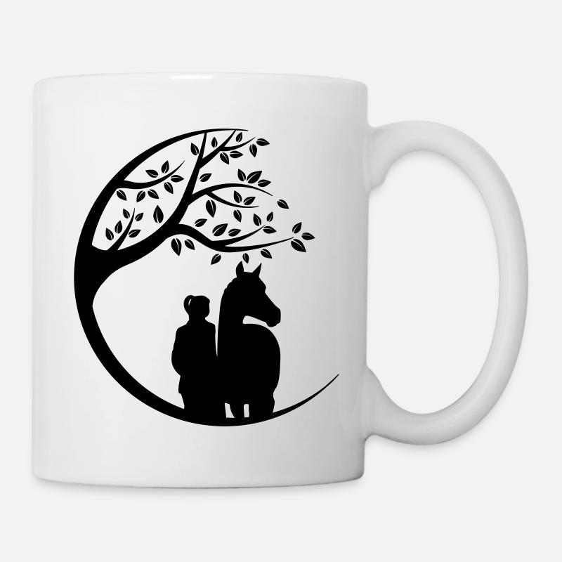 Ein Mädchen mit einem Pferd - Tasse - Weiß