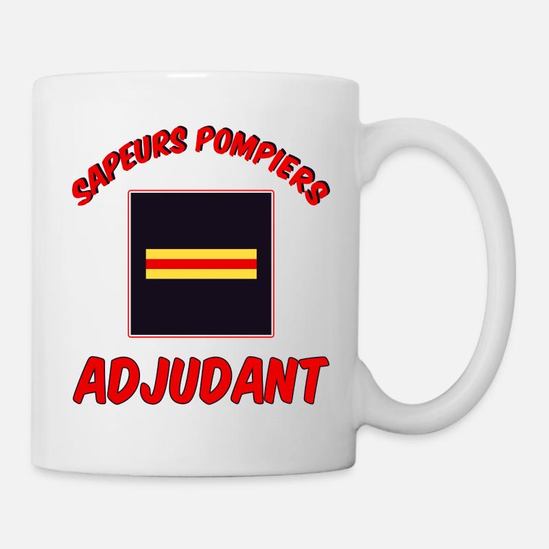Sapeurs pompier Adjudant - Mug blanc - blanc