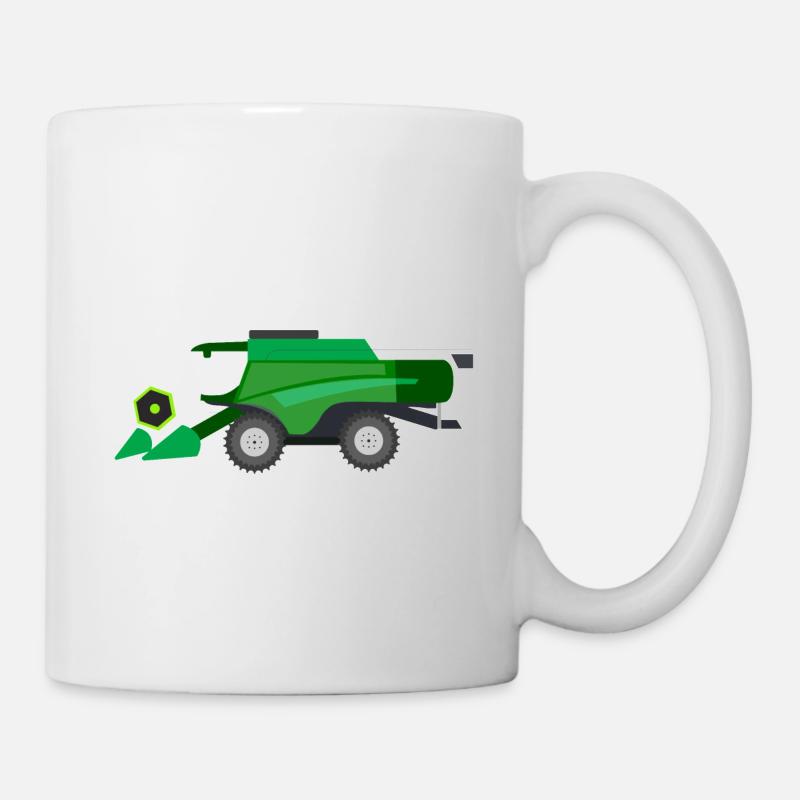 Moissonneuses-batteuses Tracteurs - Mug blanc - blanc
