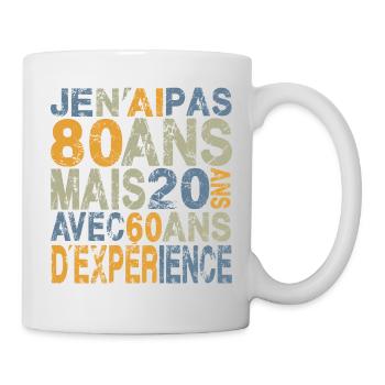 80 years anniversary gift 80 years - Mug - white - Right