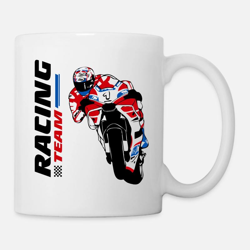 Course de moto - moto de course - Mug blanc - blanc
