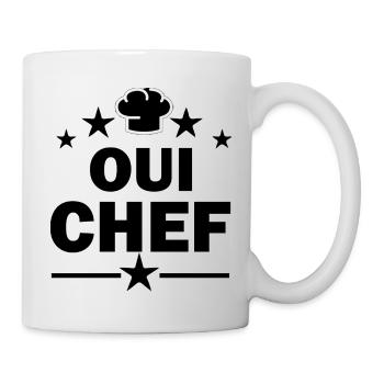 Oui Chef - Cadeau Cuisine - Mug blanc - blanc - Droite
