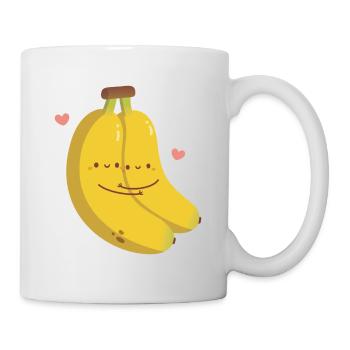 Mignon étreignant les bananes en amour, bananes pour vous - Mug blanc - blanc - Droite