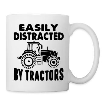 Easily Distracted By Tractors - Mug - white - Right