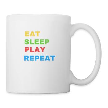 eat sleep play repeat - Mug - white - Right