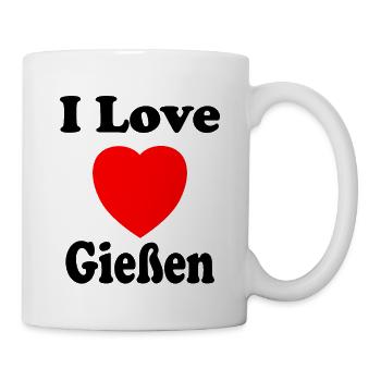 I love Giessen - Tasse - Weiß - Rechts