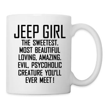 Filles Jeep - Mug blanc - blanc - Droite