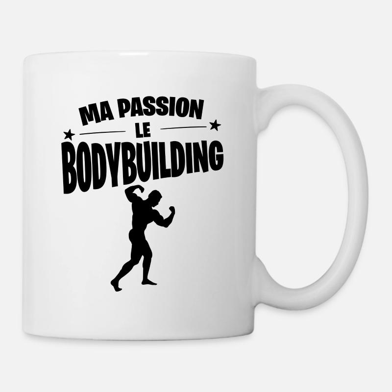 Ma passion la BODYBUILDING idée cadeau musculation - Mug blanc - blanc