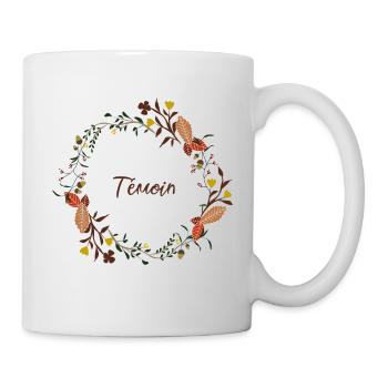 Zeuge Kranz Herbstmaske - Tasse - Weiß - Rechts