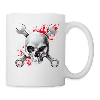 Crâne de tournevis - Mug blanc - blanc - Droite