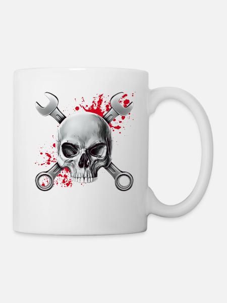 Schrauberschädel - Tasse - Weiß