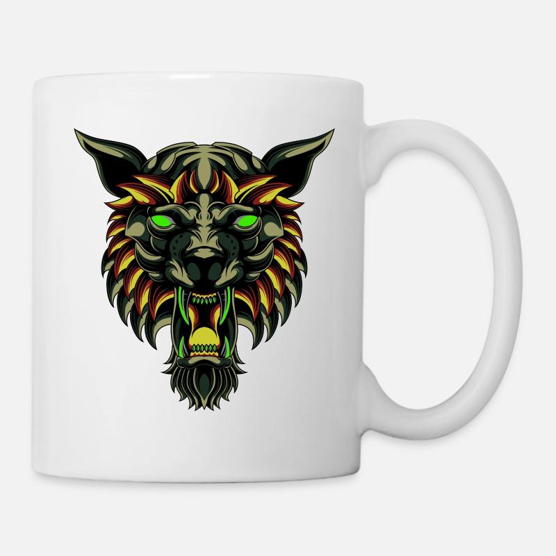 Wolf Tshirt, Wolf Lover Tshirt Werewolf - Mug - white