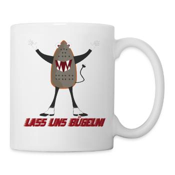 Bügeleisen Halloween Monster Lass uns bügeln - Tasse - Weiß - Rechts