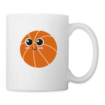 ballon de basket kawaii - Mug blanc - blanc - Droite