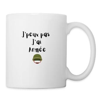 J'peux pas j'ai Armée - Mug blanc - blanc - Droite