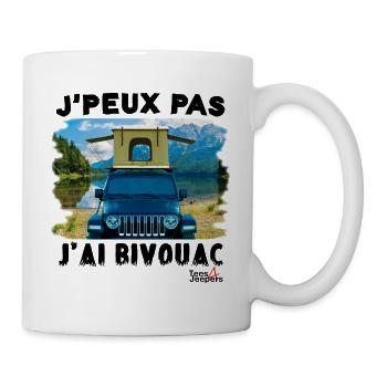 j'peux pas j'ai bivouac - Mug blanc - blanc - Droite