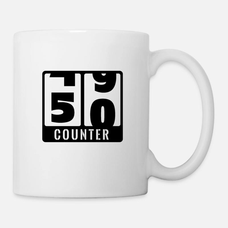 50e anniversaire 50s enfin - Mug blanc - blanc