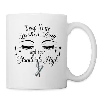 Keep Your Eyelashes Long T-shirt - Mug - white - Right