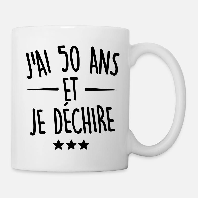 j ai 50 ans et je déchire - Mug blanc - blanc