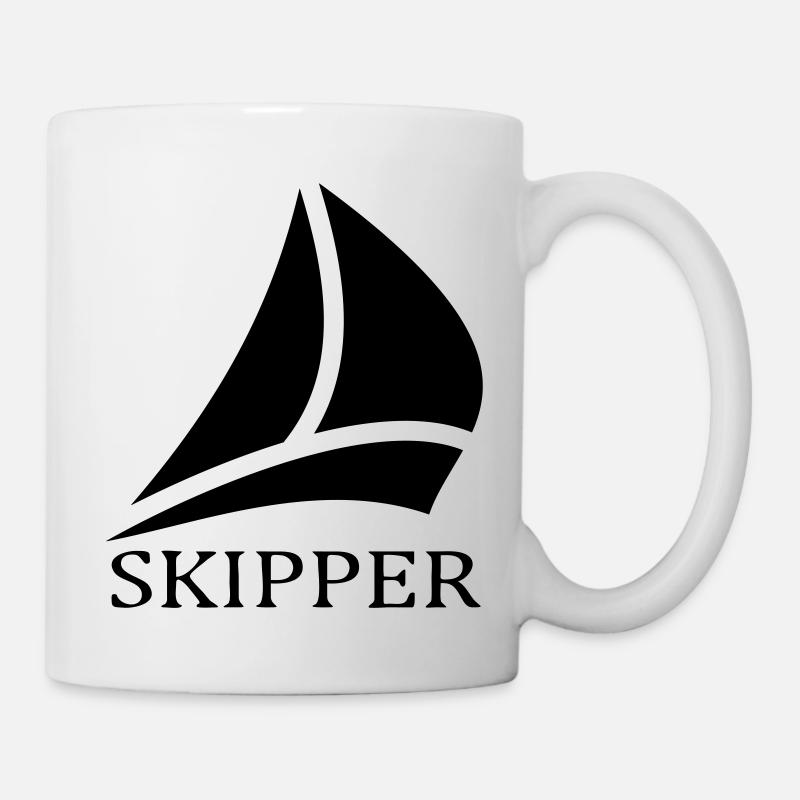 Skipper Sailboat Logo - Mug - white