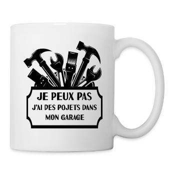 Je peux pas outils bricoleur - Mug blanc - blanc - Droite