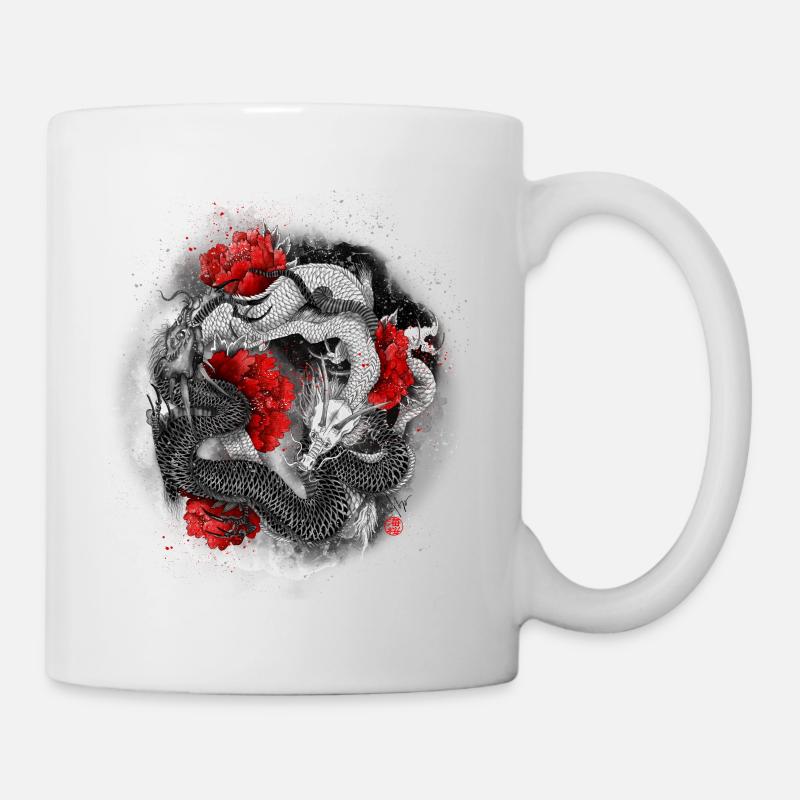 Der Drache, Ryu, ist ein mythisches Wassertier - Tasse - Weiß