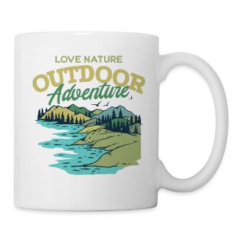 Outdoor adventure nature lover - Mug - white - Right