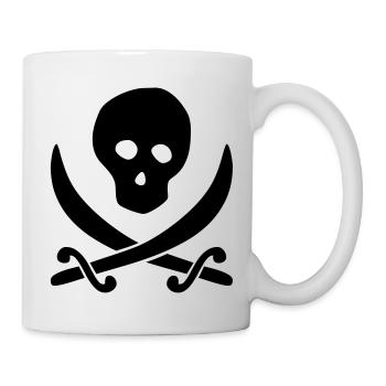 Pirate - Crâne - Mug blanc - blanc - Droite