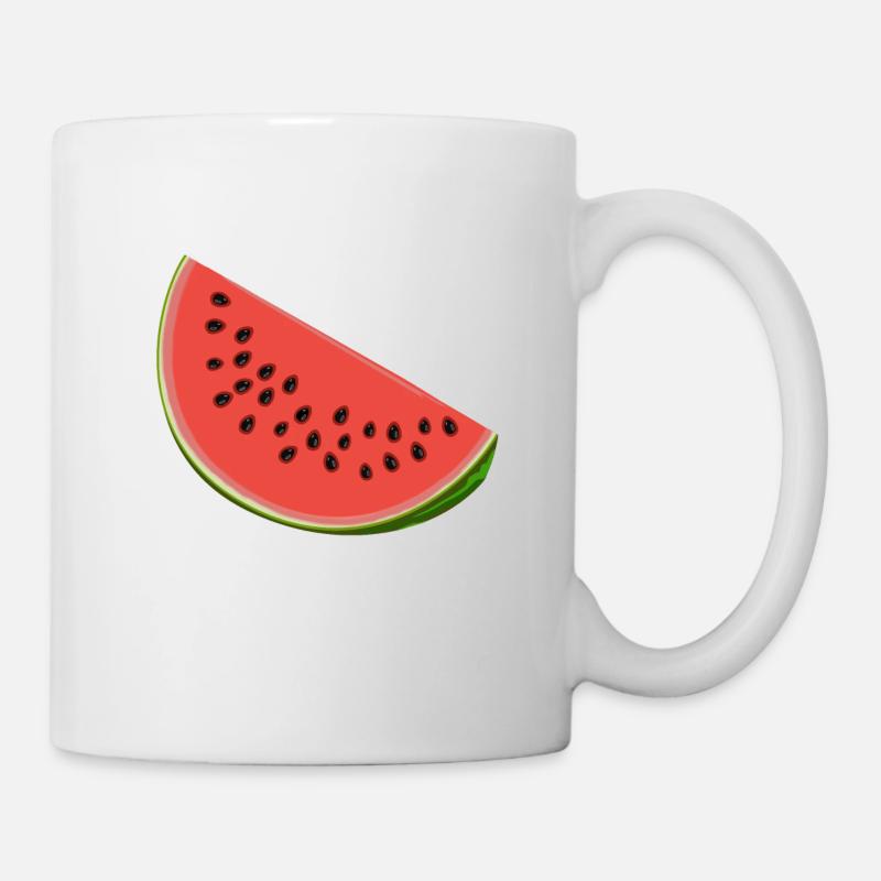 Wassermelone mit Samen - Tasse - Weiß