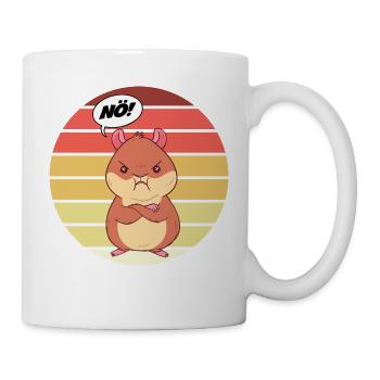 Hamster Nö Sunset Nein Lustiger Spruch Geschenk - Tasse - Weiß - Rechts
