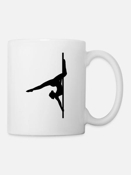 Pole Dance Shape Shadow Figure Butterfly - Mug - white