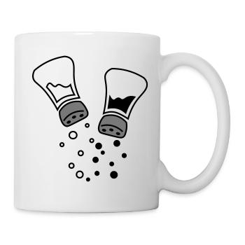 Salz und Pfeffer Streuer - Freunde für immer :) - Tasse - Weiß - Rechts
