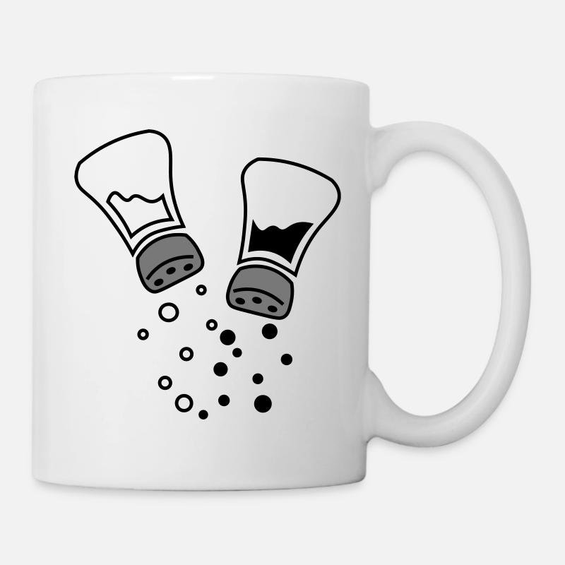 Salt and pepper shakers - friends forever :) - Mug - white
