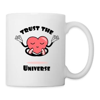 Trust the Universe T-Shirt Yoga Gif - Mug - white - Right