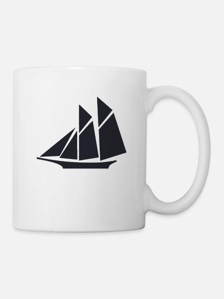 Voilier voilier - Mug blanc - blanc