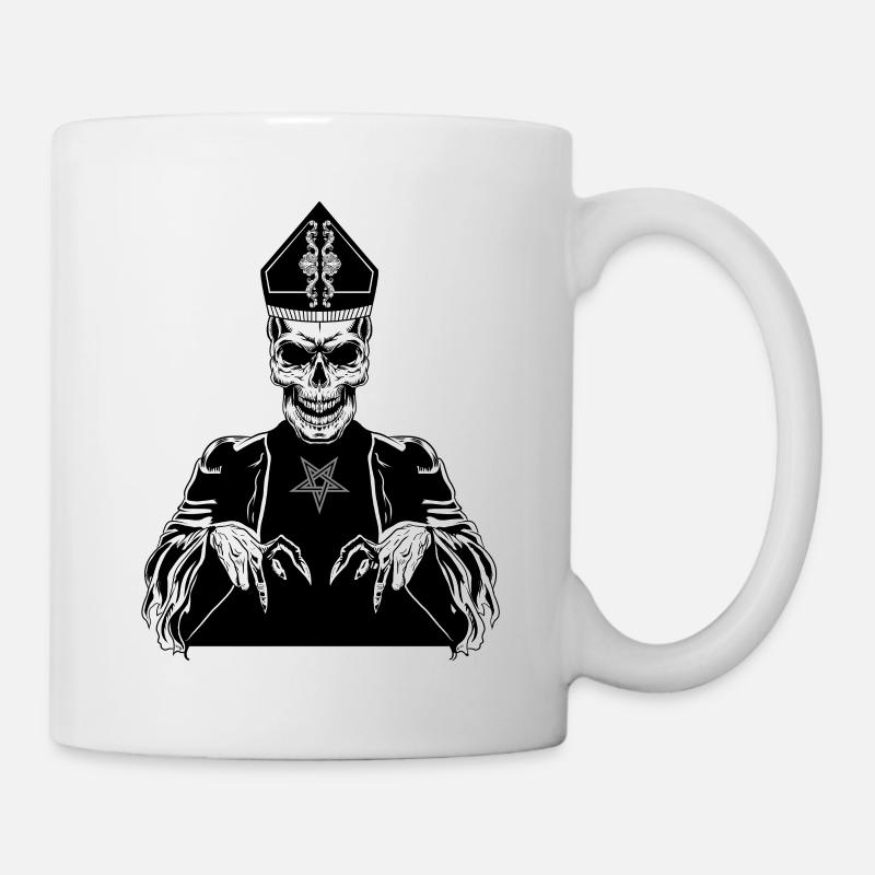 bishop skull - Mug - white