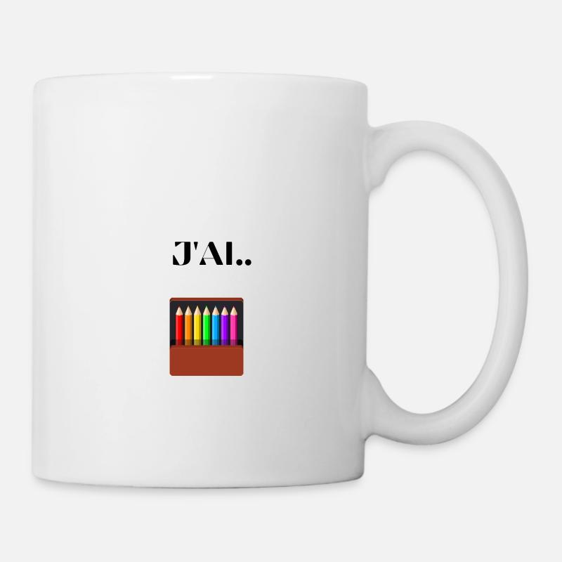 J peux pas jai coloriage - Mug blanc - blanc