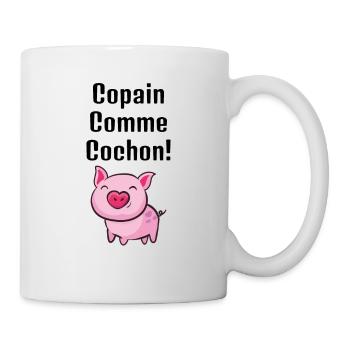 copain comme cochon - Mug blanc - blanc - Droite