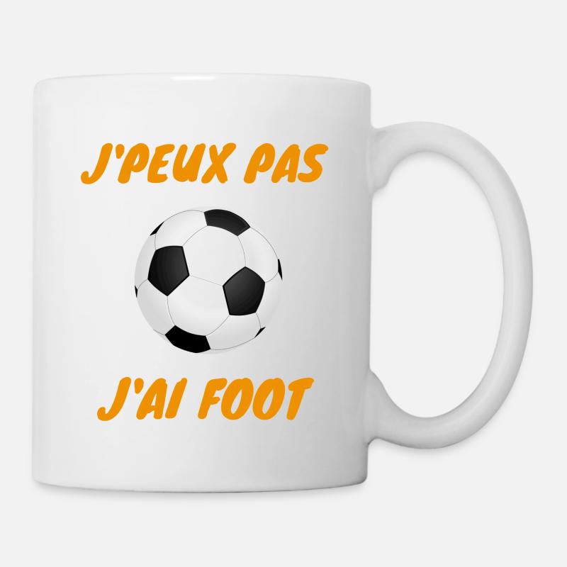 j peux pas j ai foot - Mug blanc - blanc
