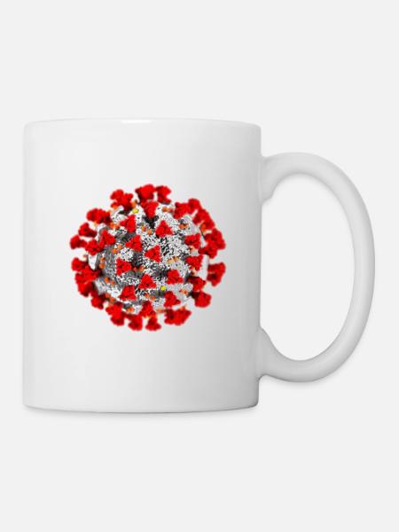 Vintage virus symbol - Mug blanc - blanc