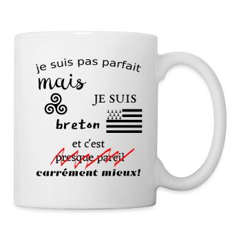 pas parfait breton - Mug blanc - blanc - Droite