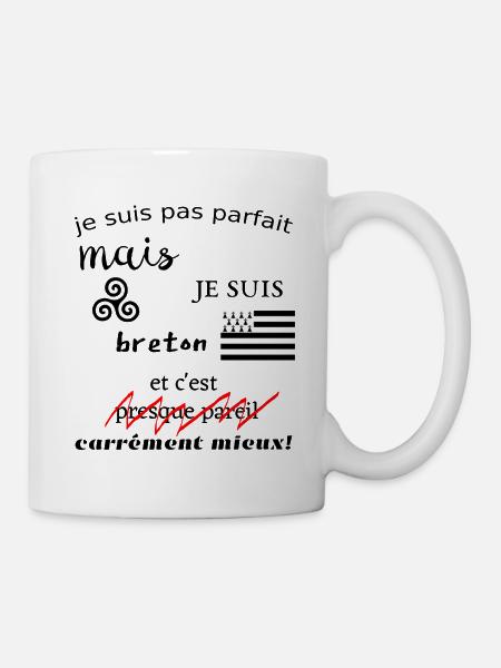 pas parfait breton - Mug blanc - blanc