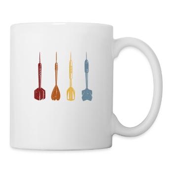 Dart Dartspieler Darten Darsport Dartpfeile - Tasse - Weiß - Rechts