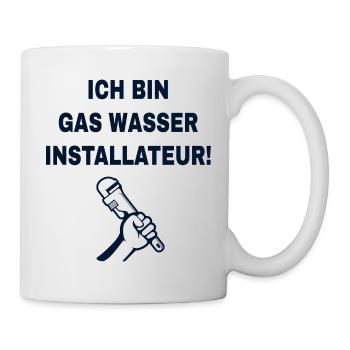 Gas Wasser Scheiße - Tasse - Weiß - Rechts