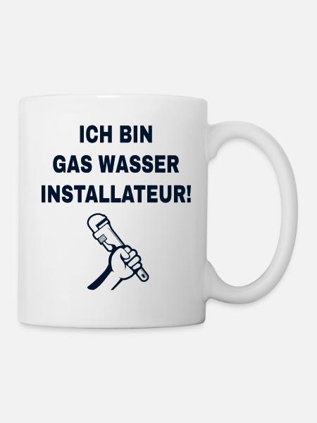 Gas Wasser Scheiße - Tasse - Weiß