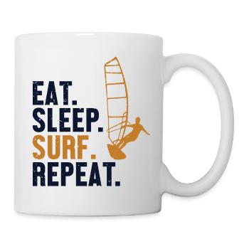Eat Sleep Surf Repeat Water Sports Sailboarding - Mug - white - Right