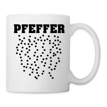 Paar Paare Kostüm Salz Pfeffer Karneval Fasching - Tasse - Weiß - Rechts