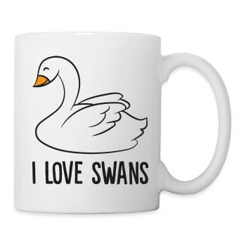 Cute Swan Drawing I Love Swans Kids Love Swans - Mug blanc - blanc - Droite