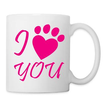 Chien chien - Mug blanc - blanc - Droite